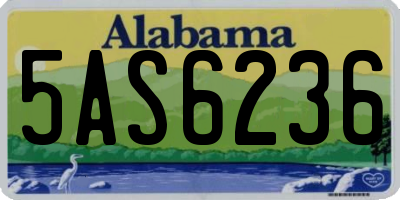 AL license plate 5AS6236