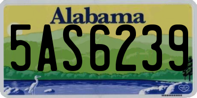 AL license plate 5AS6239