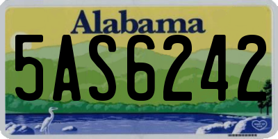 AL license plate 5AS6242