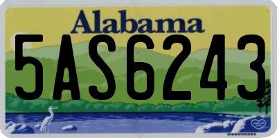 AL license plate 5AS6243