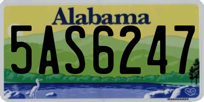 AL license plate 5AS6247