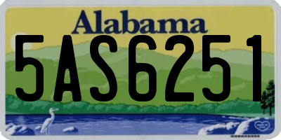 AL license plate 5AS6251
