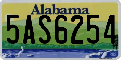 AL license plate 5AS6254