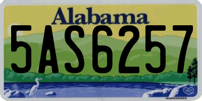 AL license plate 5AS6257