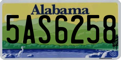 AL license plate 5AS6258