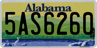 AL license plate 5AS6260