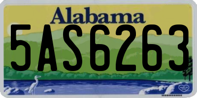 AL license plate 5AS6263