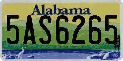 AL license plate 5AS6265