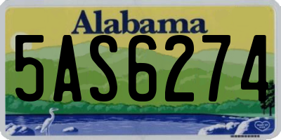 AL license plate 5AS6274