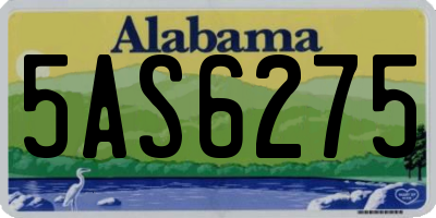 AL license plate 5AS6275