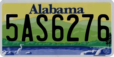 AL license plate 5AS6276