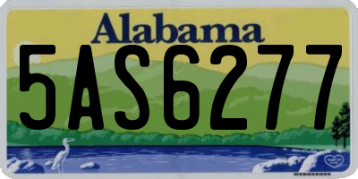 AL license plate 5AS6277