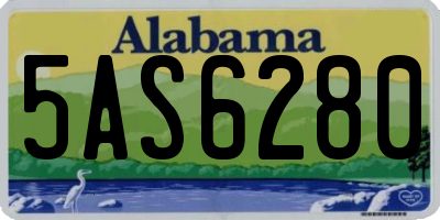 AL license plate 5AS6280