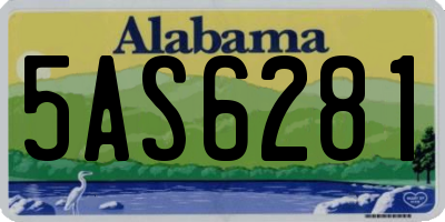AL license plate 5AS6281
