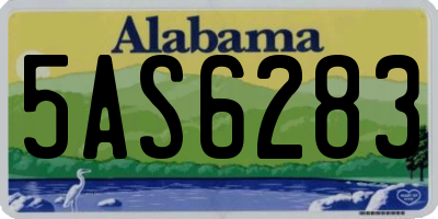 AL license plate 5AS6283