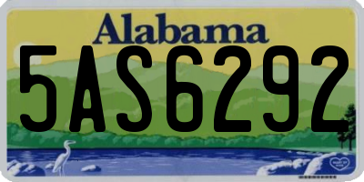 AL license plate 5AS6292