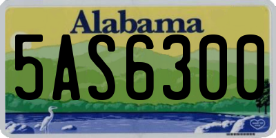 AL license plate 5AS6300