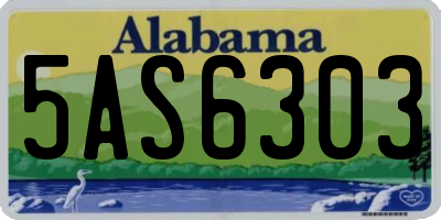 AL license plate 5AS6303