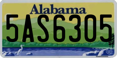 AL license plate 5AS6305