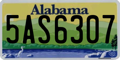 AL license plate 5AS6307