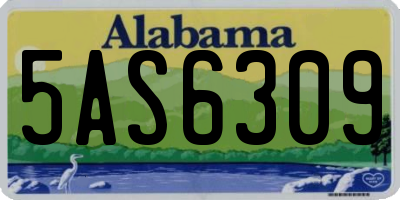 AL license plate 5AS6309