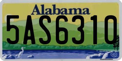 AL license plate 5AS6310