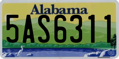 AL license plate 5AS6311
