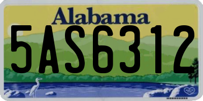 AL license plate 5AS6312