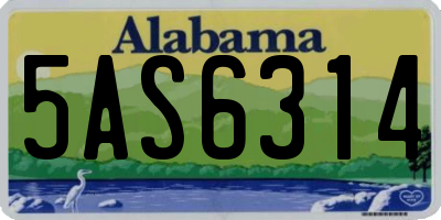 AL license plate 5AS6314