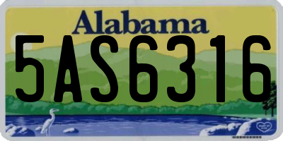 AL license plate 5AS6316