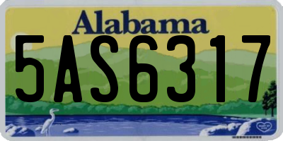 AL license plate 5AS6317