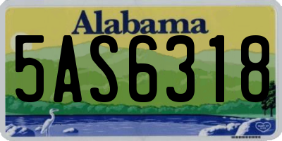 AL license plate 5AS6318