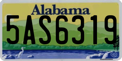 AL license plate 5AS6319