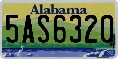 AL license plate 5AS6320