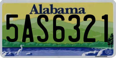 AL license plate 5AS6321