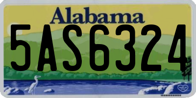 AL license plate 5AS6324