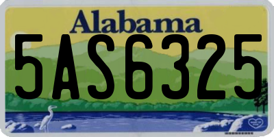 AL license plate 5AS6325