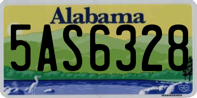 AL license plate 5AS6328