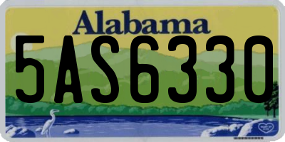 AL license plate 5AS6330
