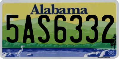 AL license plate 5AS6332