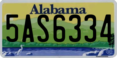 AL license plate 5AS6334