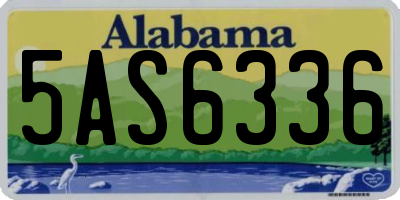 AL license plate 5AS6336