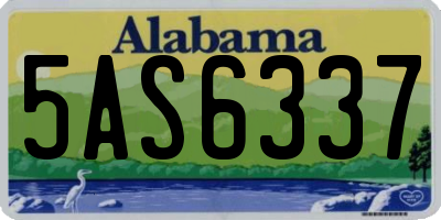 AL license plate 5AS6337