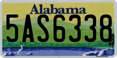 AL license plate 5AS6338