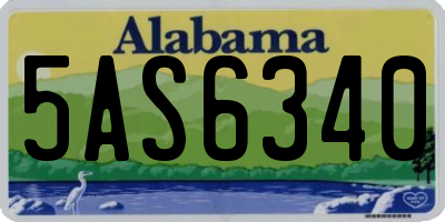 AL license plate 5AS6340