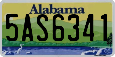 AL license plate 5AS6341