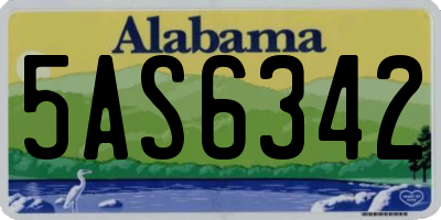 AL license plate 5AS6342