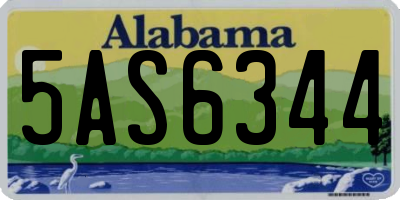AL license plate 5AS6344
