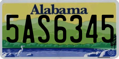 AL license plate 5AS6345