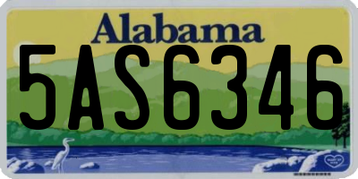 AL license plate 5AS6346